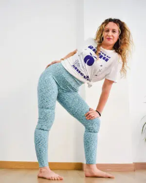 QUQU - Mallas azul-turquesa con rodilleras incluidas - RD1 5mallas con rodillera incluidas scaled